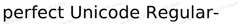 perfect Unicode Regular字体转换